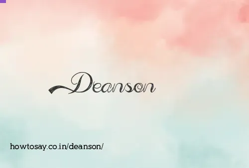 Deanson
