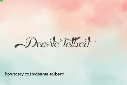 Deante Talbert