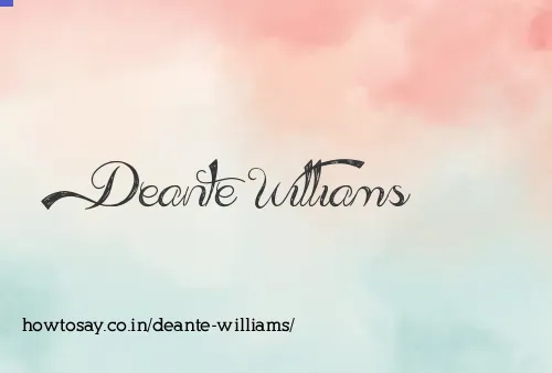 Deante Williams