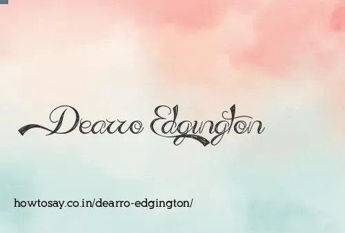 Dearro Edgington