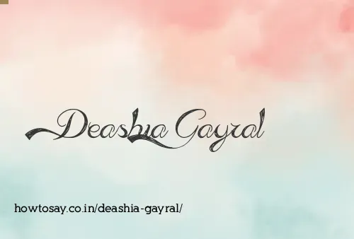 Deashia Gayral
