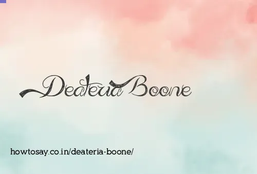 Deateria Boone