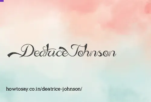 Deatrice Johnson