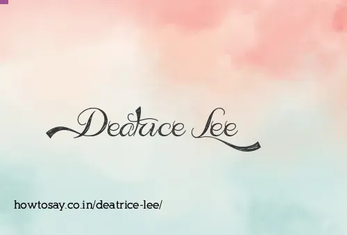 Deatrice Lee