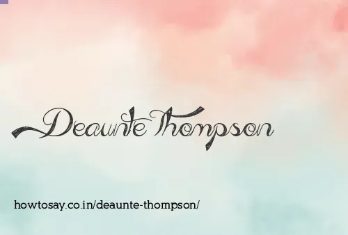 Deaunte Thompson