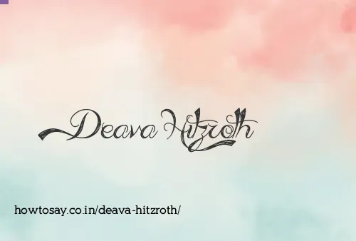 Deava Hitzroth