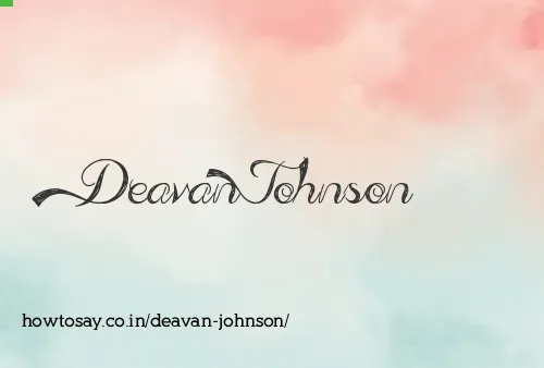 Deavan Johnson