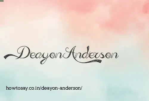 Deayon Anderson