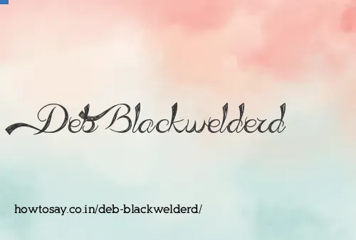 Deb Blackwelderd