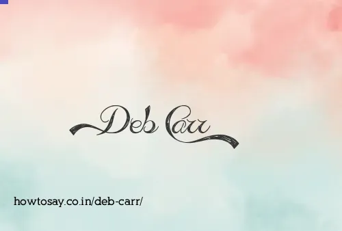 Deb Carr