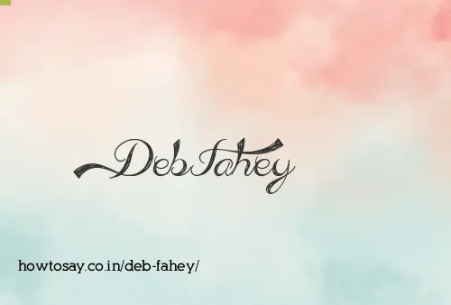 Deb Fahey