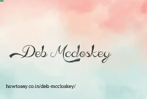 Deb Mccloskey