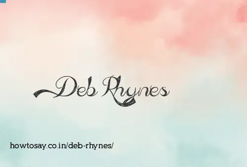 Deb Rhynes