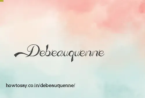 Debeauquenne