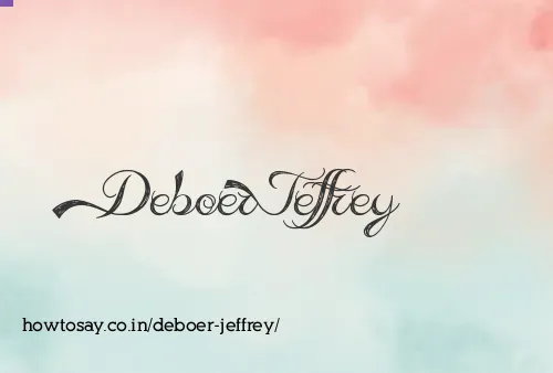 Deboer Jeffrey