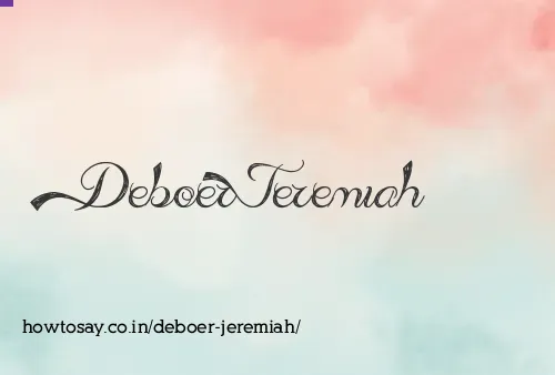 Deboer Jeremiah