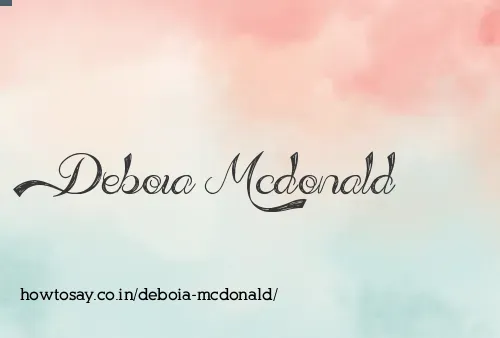 Deboia Mcdonald