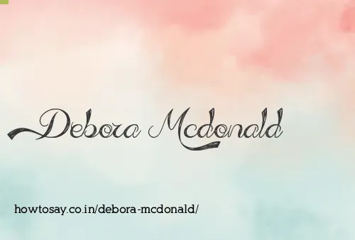 Debora Mcdonald