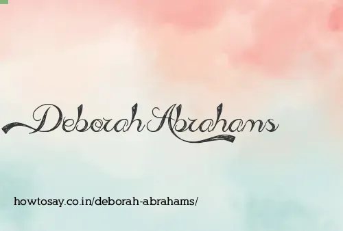 Deborah Abrahams