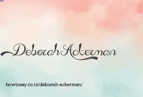 Deborah Ackerman