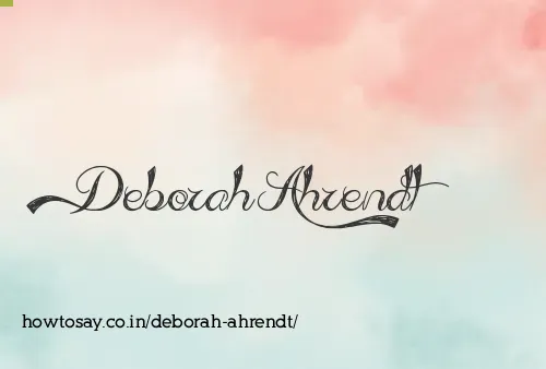 Deborah Ahrendt