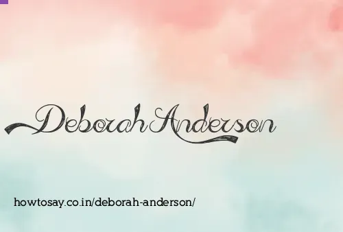 Deborah Anderson