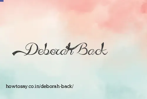 Deborah Back