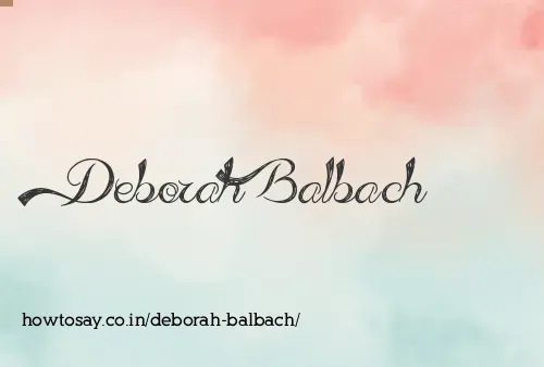 Deborah Balbach