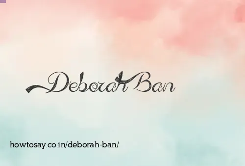 Deborah Ban