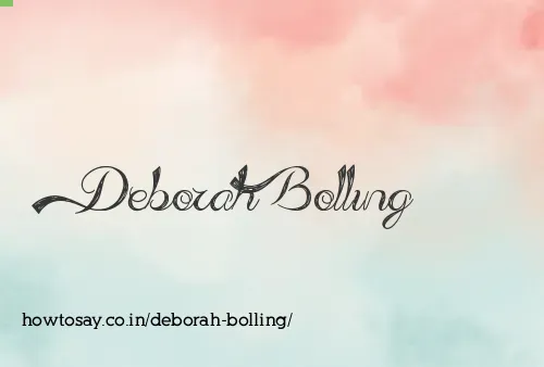 Deborah Bolling