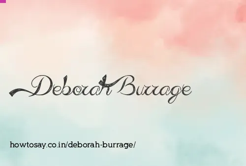 Deborah Burrage