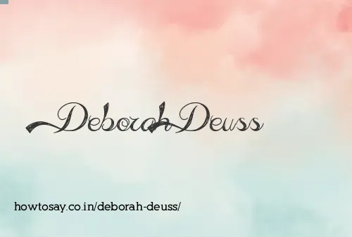 Deborah Deuss