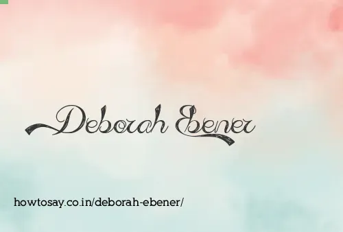 Deborah Ebener