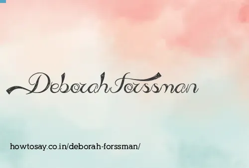 Deborah Forssman