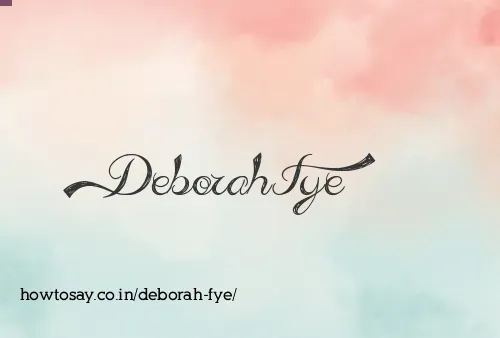 Deborah Fye