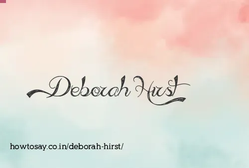 Deborah Hirst