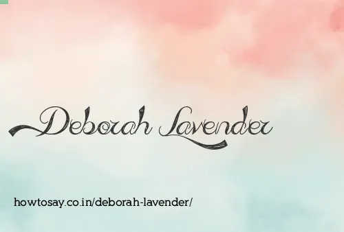 Deborah Lavender