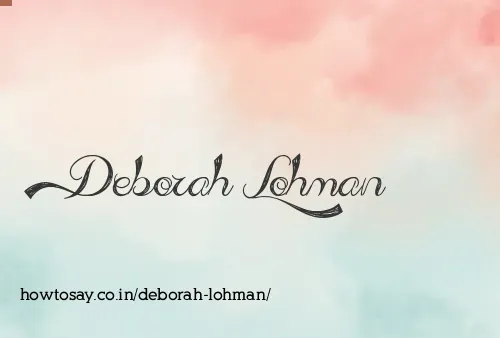 Deborah Lohman