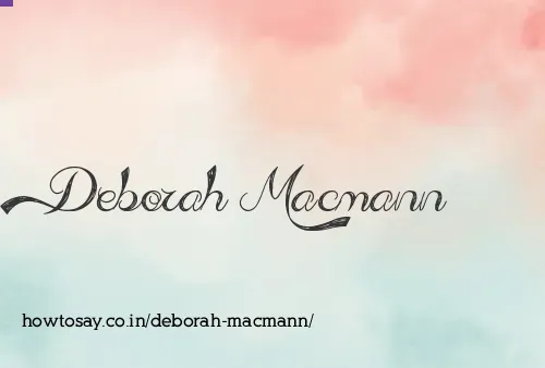 Deborah Macmann