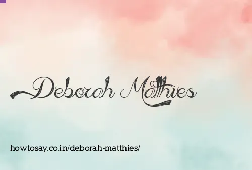 Deborah Matthies