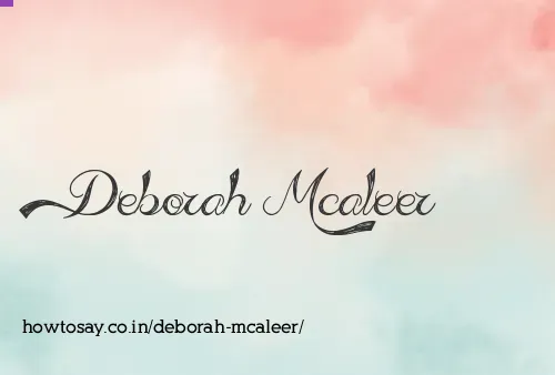 Deborah Mcaleer