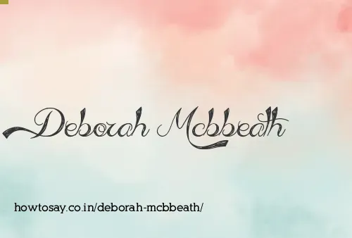 Deborah Mcbbeath
