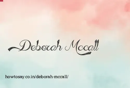 Deborah Mccall