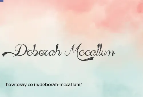Deborah Mccallum