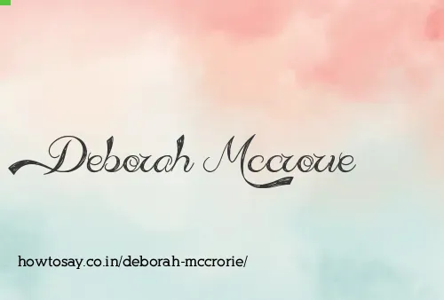 Deborah Mccrorie