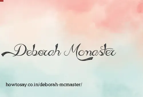 Deborah Mcmaster