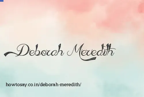 Deborah Meredith