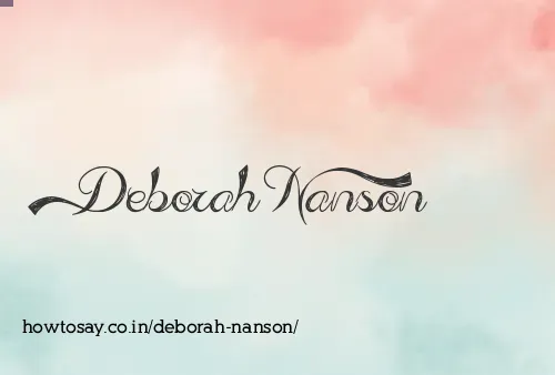 Deborah Nanson