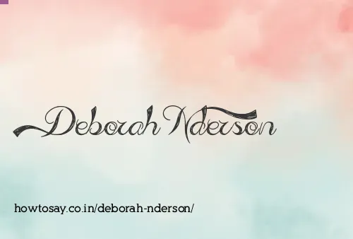 Deborah Nderson