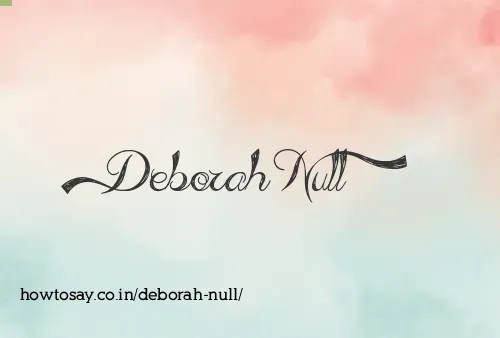 Deborah Null